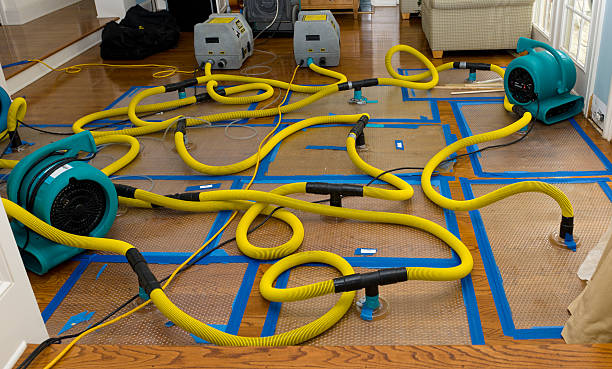 Professional Storm Water Damage Restoration technician working in Beloit, KS